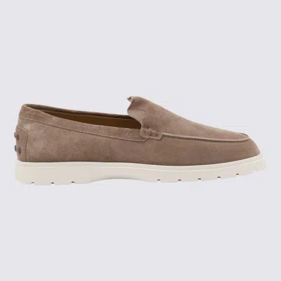 TOD'S BEIGE SUEDE LOAFERS