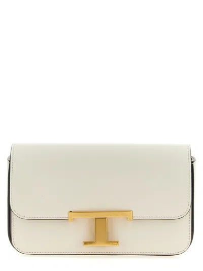 Tod's Beige T-timeless Crossbody Bag In Sand