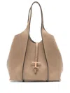 Tod's Beige T Timeless Medium Tote In Neutral