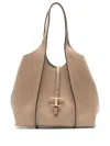 Tod's Beige T Timeless Medium Tote