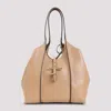 Tod's Grained Leather Shoulder Bag With Double Handles In Neutral