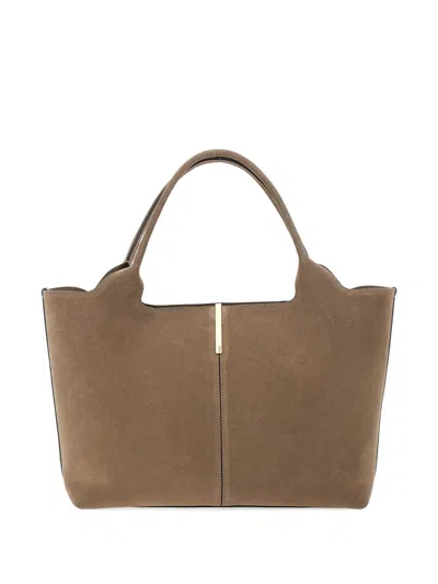 Tod's Beige Tote Bag In Brown
