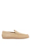 Tod's Beige Woven Leather Slip-on Loafers With Rubber Sole Men In Neutral