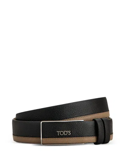 Tod's Belt In Leather In Black