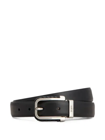 Tod's Belt In Leather In Black