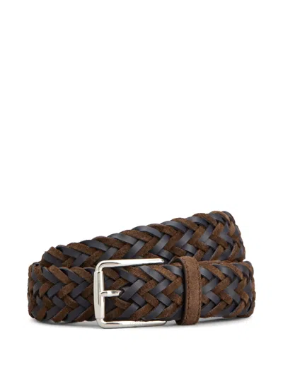 Tod's Belt In Suede And Smooth Leather In Brown