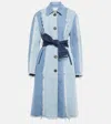 Tod's Belted Denim Coat In Ulf 0pbm