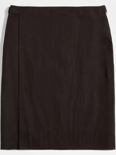 Tod's Belted Midi Skirt In Brown