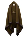 Tod's Belted Wool Cape In Brown