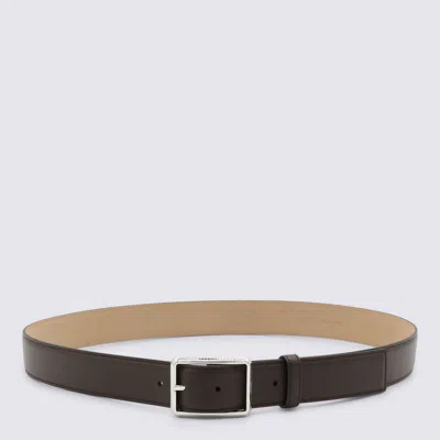 Tod's Adjustable Leather Belts Smooth Finish Design In Brown