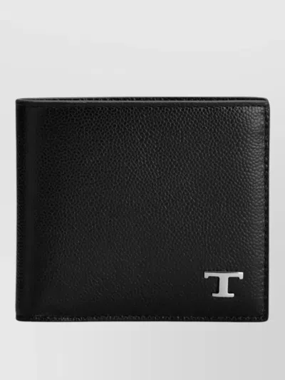 Tod's Bifold Wallet Compact Cardholder Design In Black