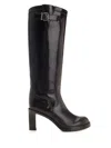 Tod's Biker Boot With Square Heel In Black