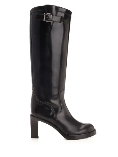 TOD'S BIKER BOOT WITH SQUARE HEEL