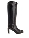 Tod's Biker Boot With Square Heel In Black