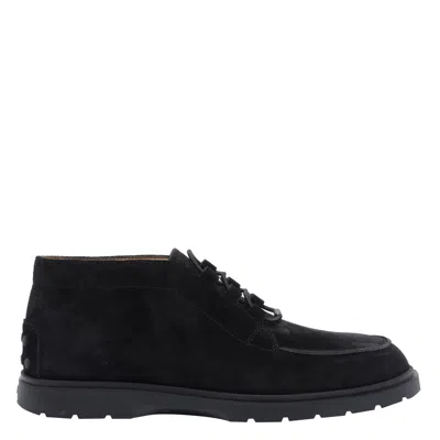 Tod's Desert Boots In Suede In Black