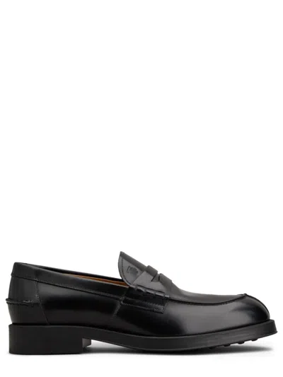 Tod's Loafers In Leather In Black