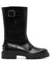 Tod's Heavy Rubber Ankle Boots - Leather - Black In Black