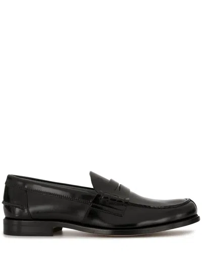 TOD'S BLACK BLACK LEATHER LOAFERS