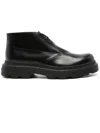Tod's Leather Ankle Boots In Black