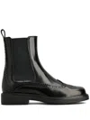 Tod's Black Chelsea Boots With Perforations In Leather Woman In Black