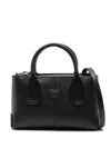 Tod's Mini Leather Handbag Cracked Texture In Black