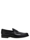 Tod's Smooth Leather Moccasin Loafers With Subtle Stitching In Black