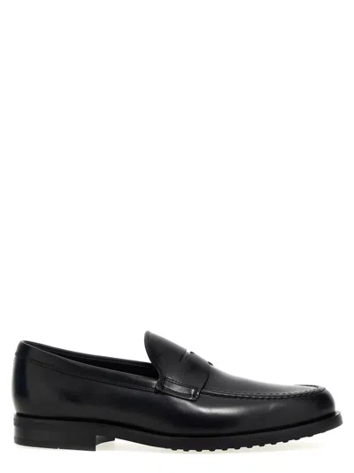 TOD'S BLACK SLIP ON LOAFERS