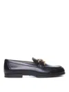 TOD'S BLACK KATE LOAFERS ROUND TOE