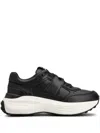 Tod's Leather And Technical Fabric Sneakers In Black
