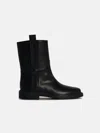 Tod's Black Leather Ankle Boots In Black