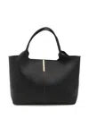 Tod's Medium Bag Shopping Contrast Stitching In Black