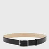 Tod's Adjustable Length Smooth Finish Silver-tone Buckle In Black