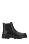 Tod's Black Leather Boots In Black