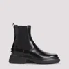 Tod's Black Leather Ankle Boots With Elastic Panels In Black