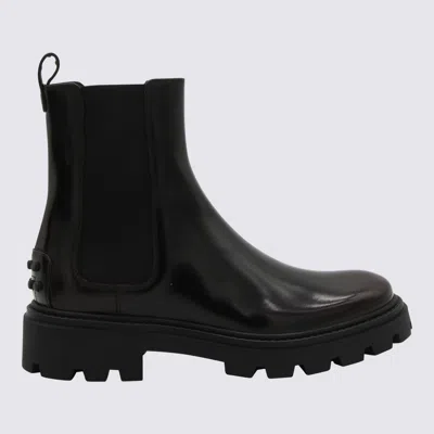 TOD'S BLACK LEATHER BOOTS