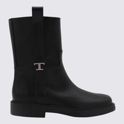 TOD'S BLACK LEATHER BOOTS 