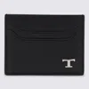 Tod's Slim Textured Compact Wallets In Black