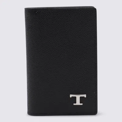 TOD'S BLACK LEATHER CARD HOLDER