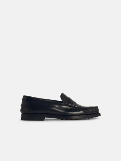 Tod's Black Leather Loafers