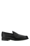Tod's Smooth Leather Moccasin Loafers With Subtle Stitching In Black