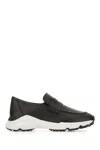 Tod's Leather Penny-slot Sneakers In Black
