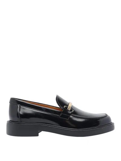 Tod's Black Leather Loafers