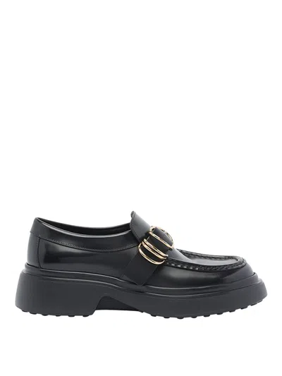 TOD'S BLACK LEATHER LOAFERS