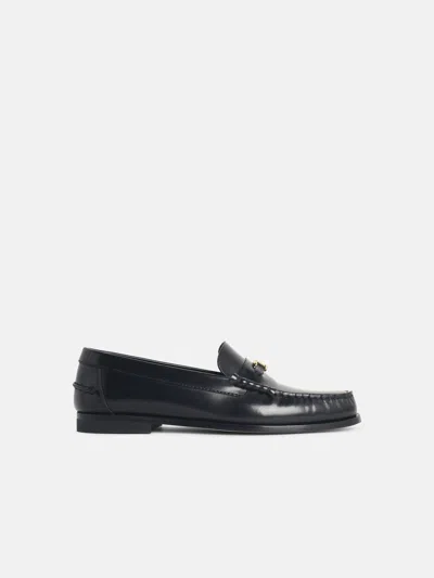 Tod's Black Leather Loafers