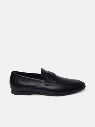 Tod's Black Leather Loafers