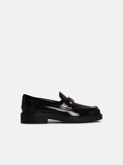 Tod's Black Leather Loafers