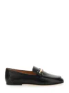 Tod's Leather Loafers With Subtle Gold Accent In Black