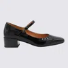 Tod's Almond Toe Block Heel Gold Hardware Pumps In Black