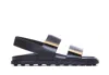 Tod's Women Sandal With Two Leather Straps In Black