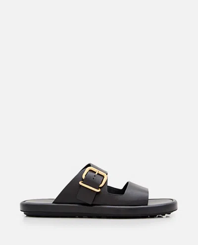 Tod's Black Leather Sandals